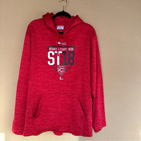 MAJESTIC Mens McGee 51 St Louis Cardinals Red Spring Training 2018 Hoodie L - Picture 1 of 8